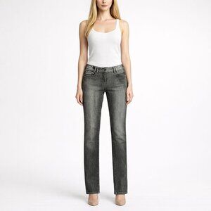 Karen Millen England Gray Wash Straight Leg Jeans 6 Vintage Grunge Indie Sleaze
